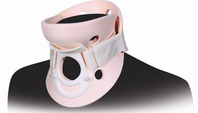 An orthosis that relieves the condition of osteochondrosis of the cervical vertebrae